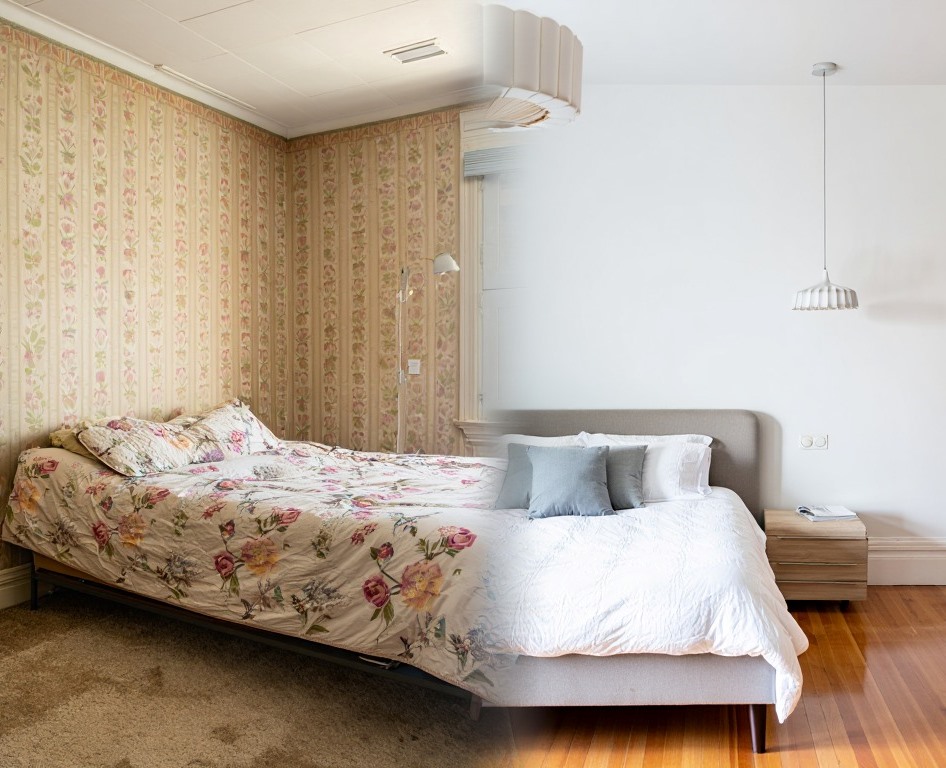 картинка для рекламы ремонта - до и после