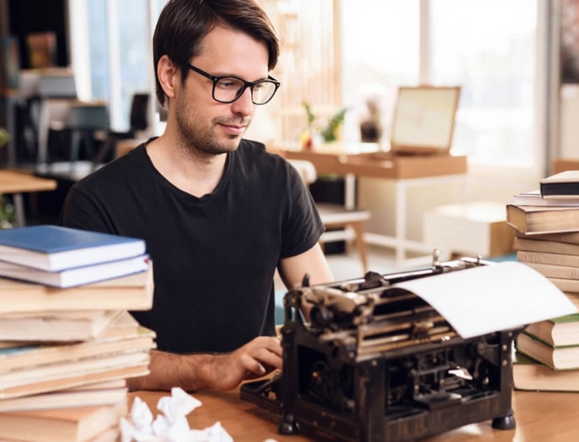 Мужчина составляет стратегию рассылок