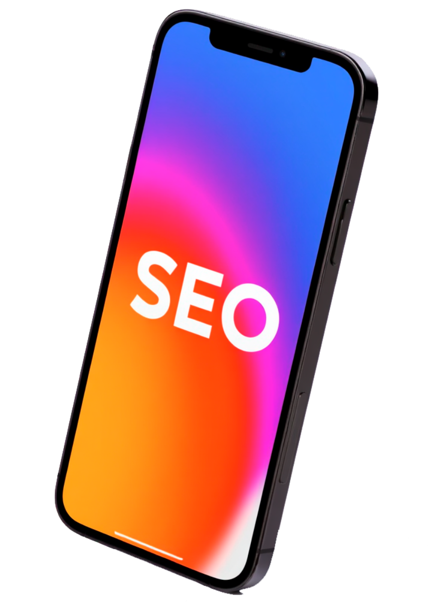 Телефон с надписью SEO